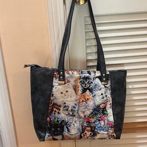 Cat Print Tote Bag
